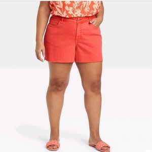 🎯 Ava & Viv orange raw hem shorts